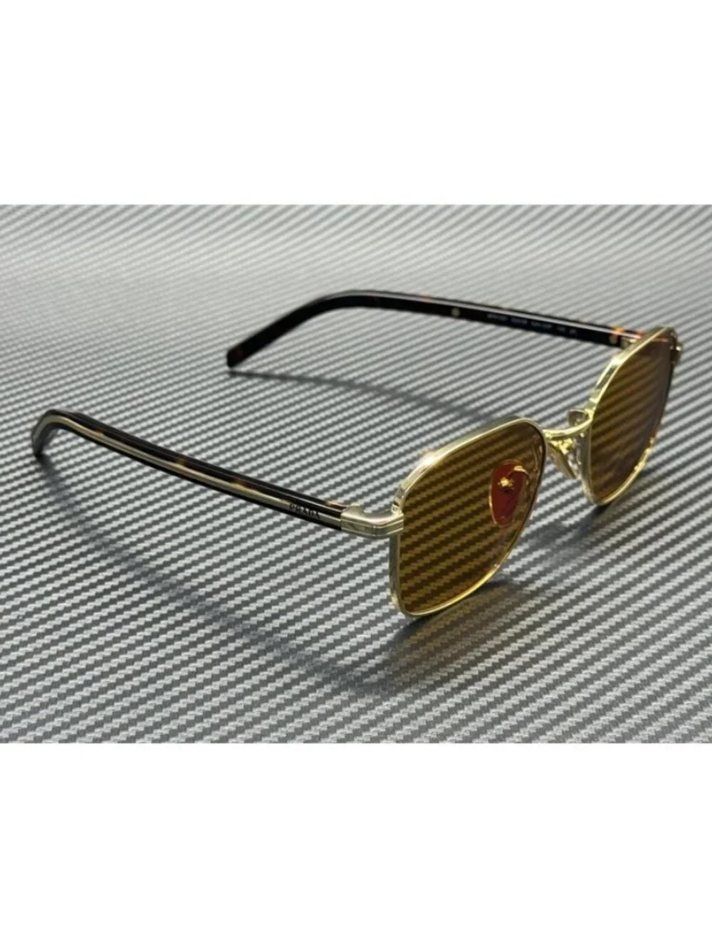 New PRADA Men Gold Sunglasses 53-20-145
